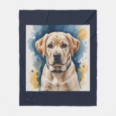 Labrador Puppy Fleece Deken (Voorkant)