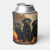 Labrador Puppy Herfst Delight Pompoen Blikjeskoeler (Blikje Achterkant)