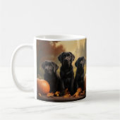 Labrador Puppy Herfst Delight Pompoen Koffiemok (Links)