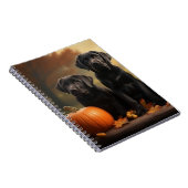 Labrador Puppy Herfst Delight Pompoen Notitieboek (Rechterzijde)