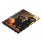 Labrador Puppy Herfst Delight Pompoen Notitieboek (Linkerzijde)