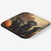 Labrador Puppy Herfst Delight Pompoen Papieren Bordje (Gebogen)