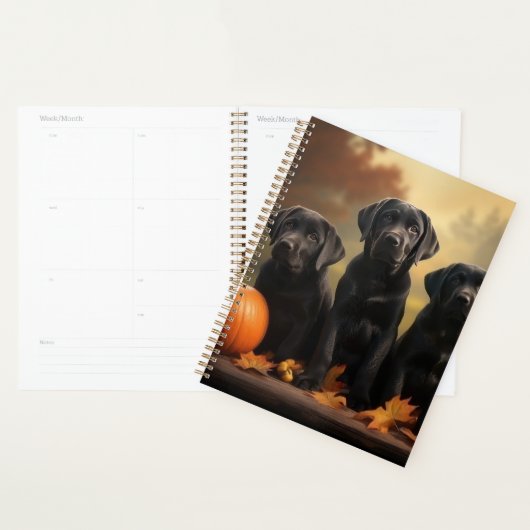 Labrador Puppy Herfst Delight Pompoen Planner (Display)