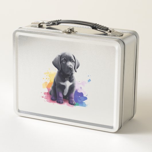 Labrador puppy in waterverven (Voorkant)