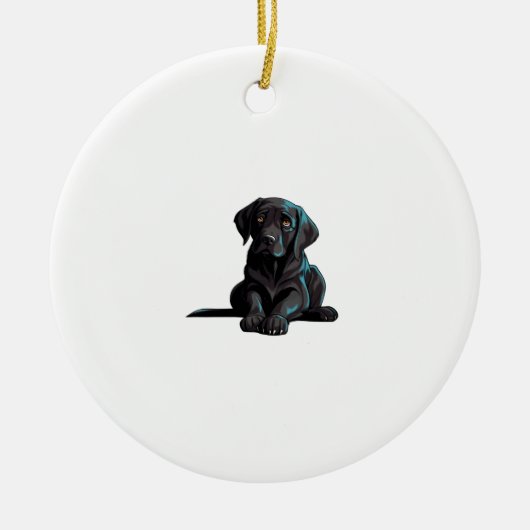 Labrador Puppy Keramisch Ornament (Voorkant)
