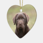 Labrador Puppy Keramisch Ornament (Links)