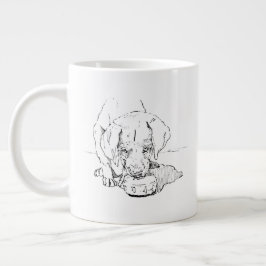 Labrador Puppy Koffiemok, Dog Mom Kunst Grote Koffiekop