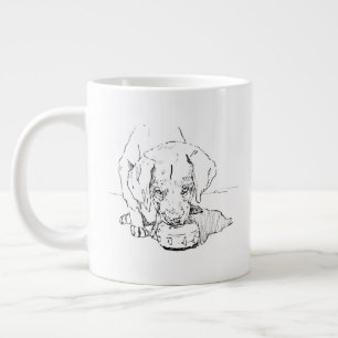 Labrador Puppy Koffiemok, Dog Mom Kunst Grote Koffiekop