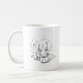 Labrador Puppy Koffiemok, Dog Mom Kunst Koffiemok