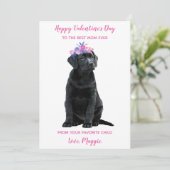 Labrador Puppy Ma Valentijnsdag Feestdagenkaart (Staand voorkant)