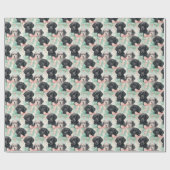 Labrador Puppy Moderne Munt Kerstmis SM Cadeaupapier (Vlak)