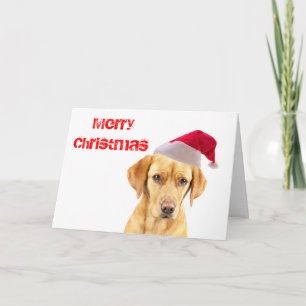 Labrador Puppy op een kerstkaart Feestdagen Kaart