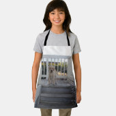 Labrador puppy op trap, Kinder full print Schort (Insitu)