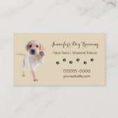 Labrador Puppy Paw Prints Canine Dog Training Pet Visitekaartje (Voorkant)