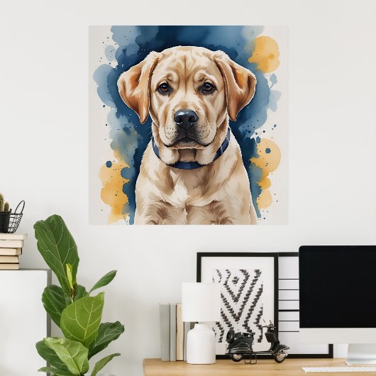 Labrador Puppy Poster | muurkunst (Thuiskantoor)