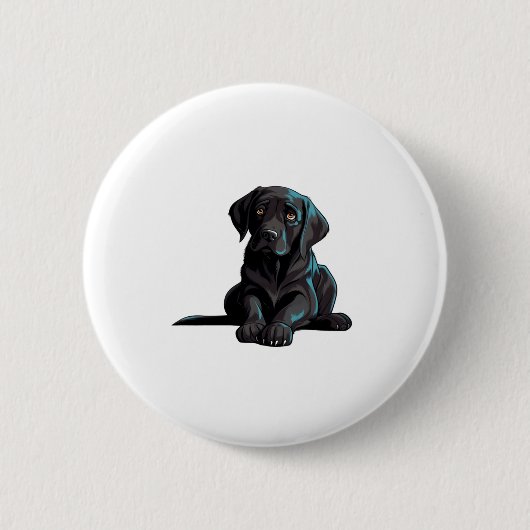 Labrador Puppy Ronde Button 5,7 Cm (Voorkant)