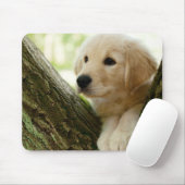 Labrador Puppy Sitting in een bosgebied Muismat (Met muis)