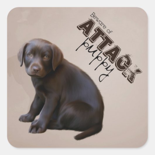 Labrador Puppy Sticker (Voorkant)