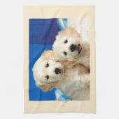 Labrador puppy's theedoek (Verticaal)