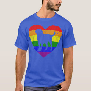 Labrador Rainbow Flag Heart voor LGBT lesbische ho T-shirt