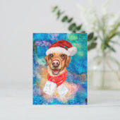 Labrador Ras Hond Kerstmis Feestdagenkaart (Staand voorkant)