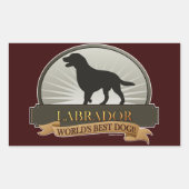 Labrador Rechthoekige Sticker (Voorkant)