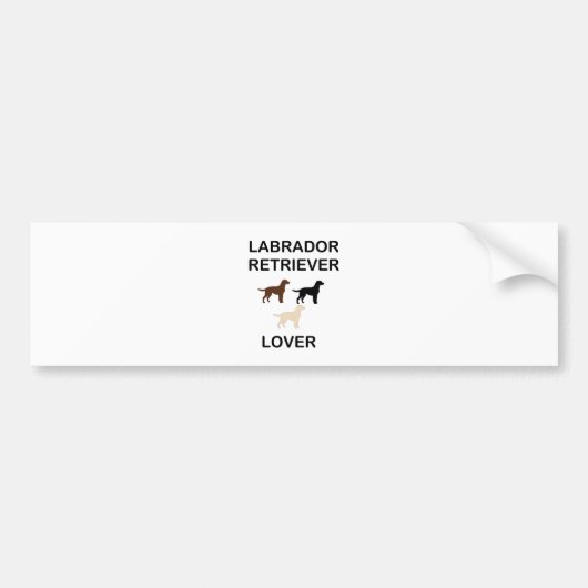 labrador recovery lover van alle kleuren silhouet bumpersticker (Voorkant)