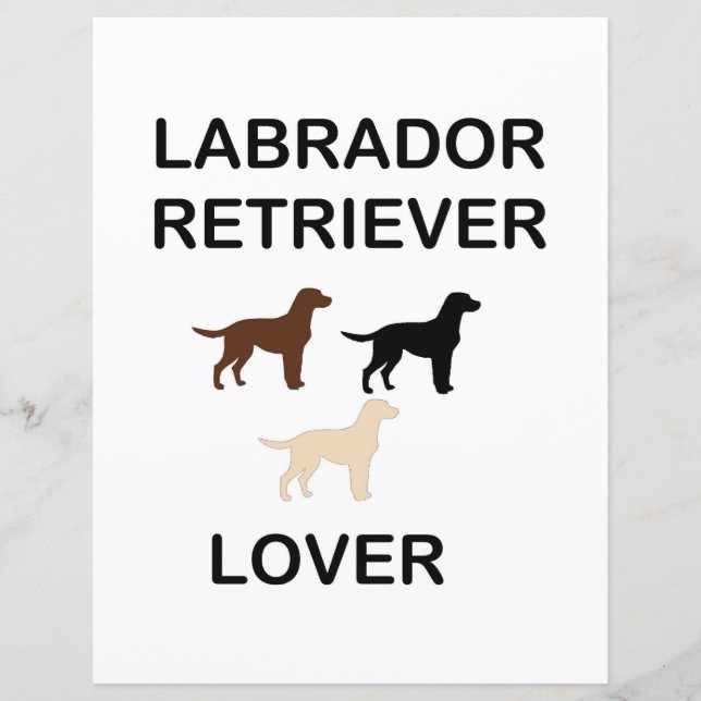labrador recovery lover van alle kleuren silhouett (Voorkant)