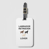 labrador recovery lover van alle kleuren silhouett bagagelabel (Voorkant (verticaal))