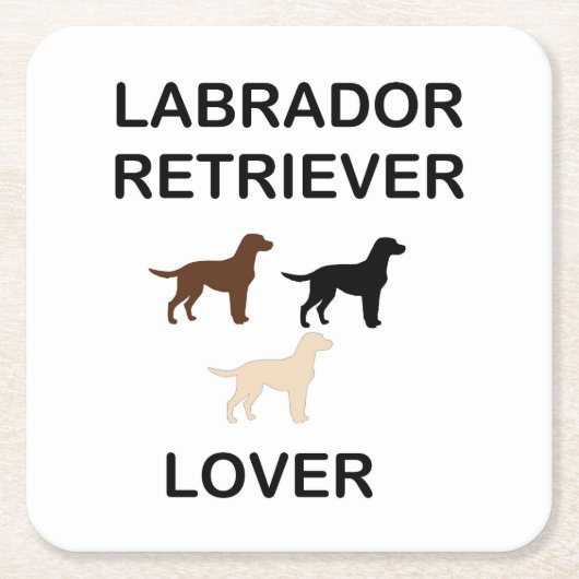 labrador recovery lover van alle kleuren silhouett kartonnen onderzetters (Voorkant)