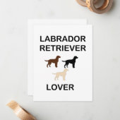 labrador recovery lover van alle kleuren silhouett notitiekaartje (Voorkant / Achterkant in situ)