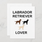labrador recovery lover van alle kleuren silhouett notitiekaartje (Voorkant / Achterkant)