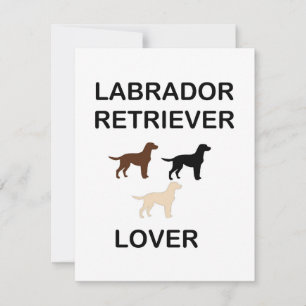 labrador recovery lover van alle kleuren silhouett notitiekaartje