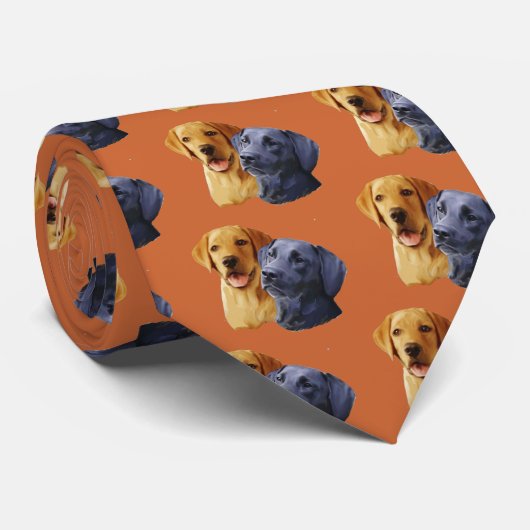 Labrador Recovery Portretten Stropdas (Opgerold)