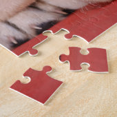 Labrador redriever puppy met rode rozen legpuzzel (Zijkant)