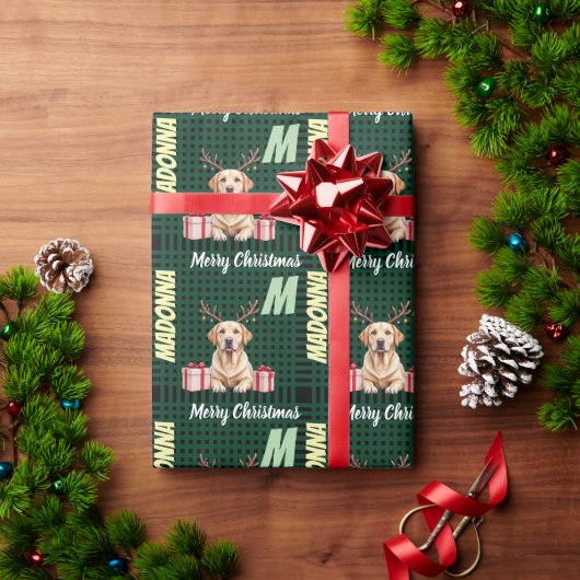 Labrador Reindeer Cadeaupapier (Feestdagen Geschenken)
