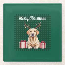 Labrador Reindeer Glazen Onderzetter