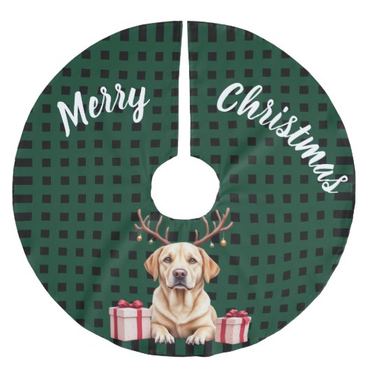 Labrador Reindeer Kerstboom Rok (Voorkant)