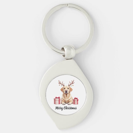 Labrador Reindeer Sleutelhanger (Voorkant)