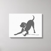 labrador rekalimetsilhouet canvas afdruk (Voorkant)