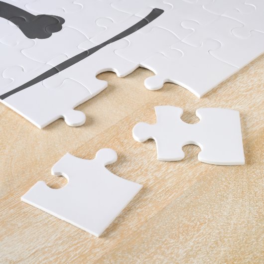 labrador rekalimetsilhouet legpuzzel (Zijkant)