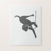 labrador rekalimetsilhouet legpuzzel (Verticaal)