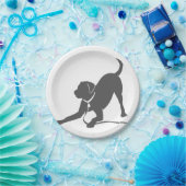 labrador rekalimetsilhouet papieren bordje (Feest)