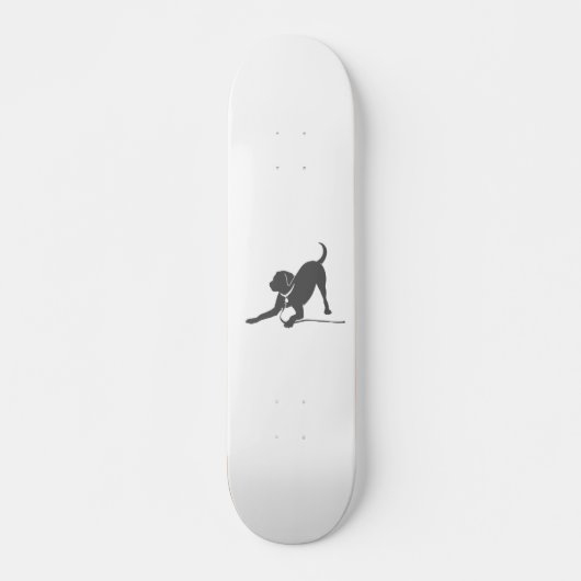 labrador rekalimetsilhouet persoonlijk skateboard (Voorkant)