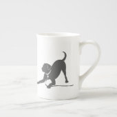 labrador rekalimetsilhouet porselein kop (Rechts)