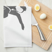 labrador rekalimetsilhouet theedoek (Quarter Fold)