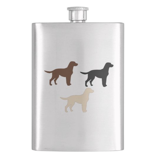 labrador rekent alle kleuren silhouettes terug flacon (Voorkant)