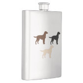 labrador rekent alle kleuren silhouettes terug flacon (Rechts)