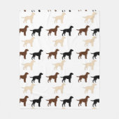 labrador rekent alle kleuren silhouettes terug fleece deken (Voorkant)