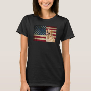 Labrador rekever American Flag labra hond Animal T-shirt